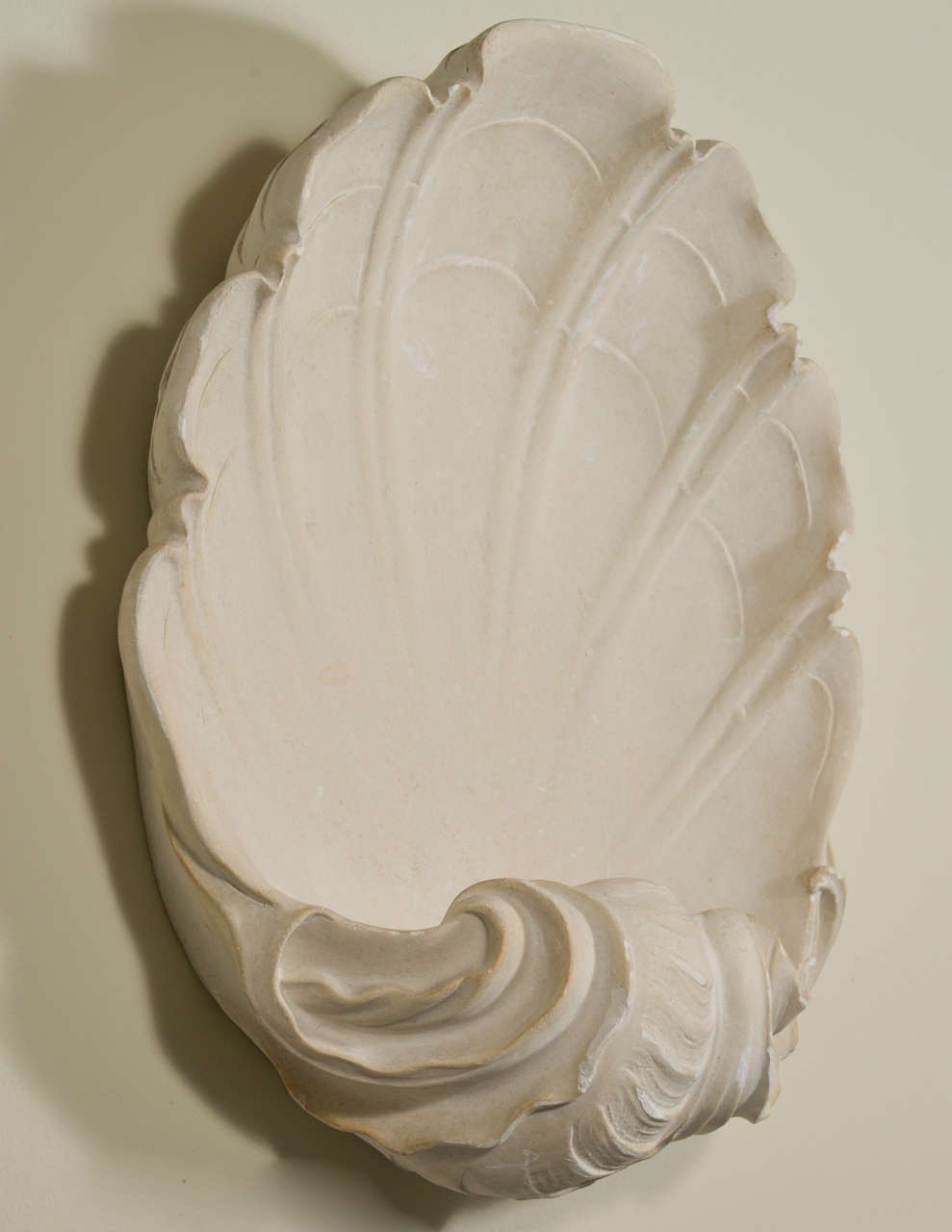 Pair Of Plaster Shell Sconces 1