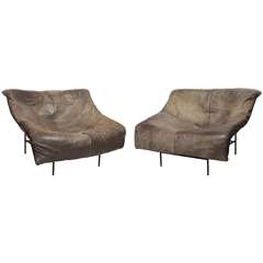A pair Butterfly fauteuils designed by Gerard van den Berg