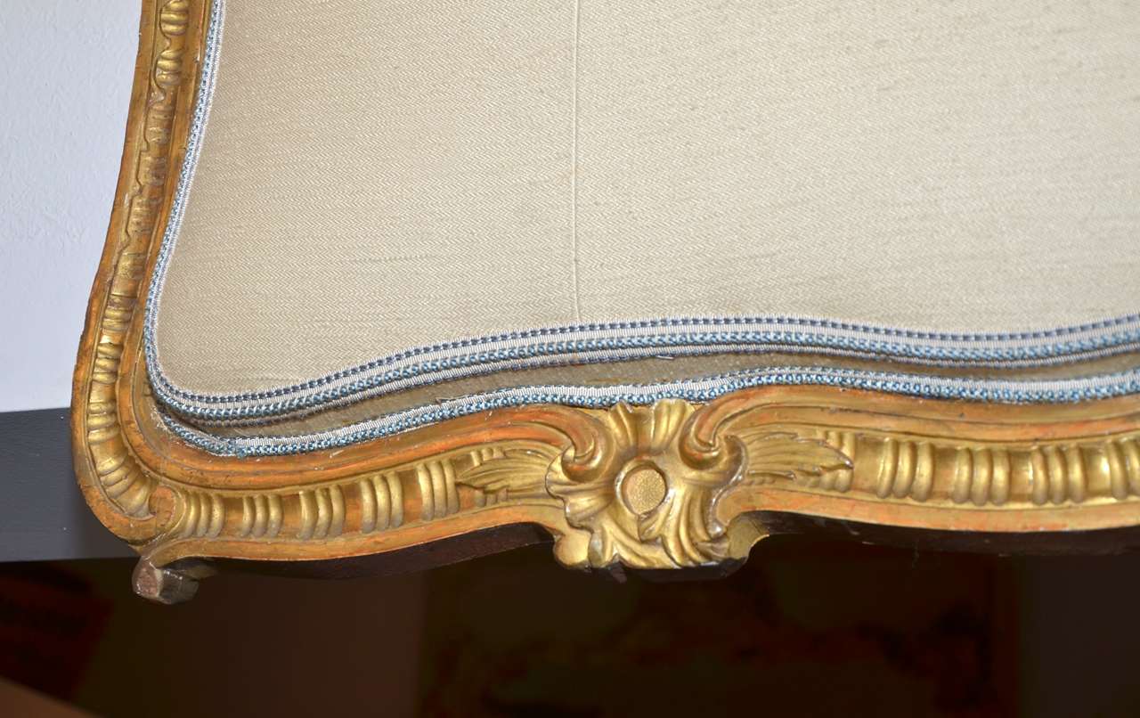 Giltwood Unusual Gilded Wood Headbed For Sale