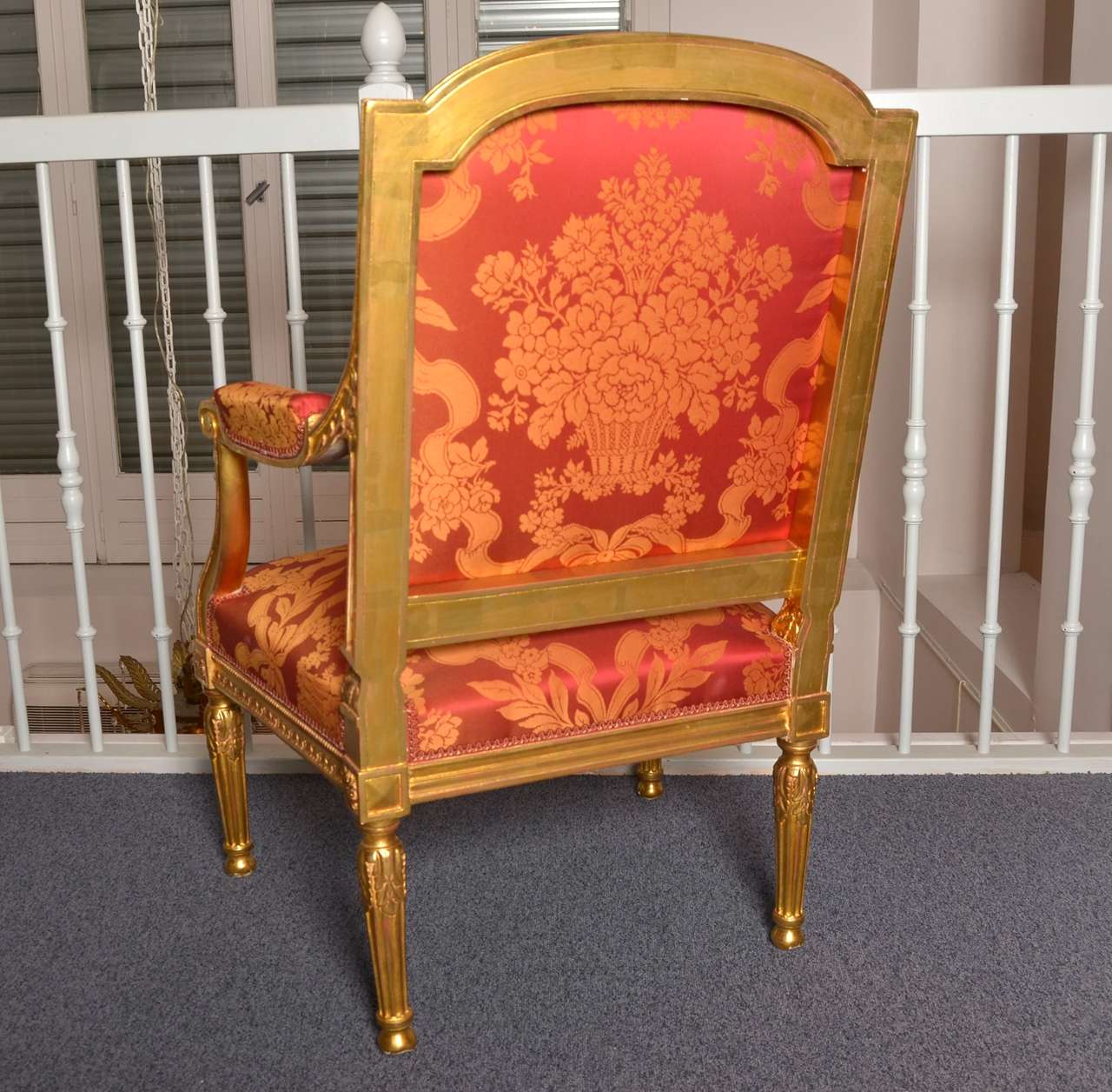 Gorgeous Set Of 6 Gilded Wood Armchairs In Excellent Condition For Sale In Paris, FR