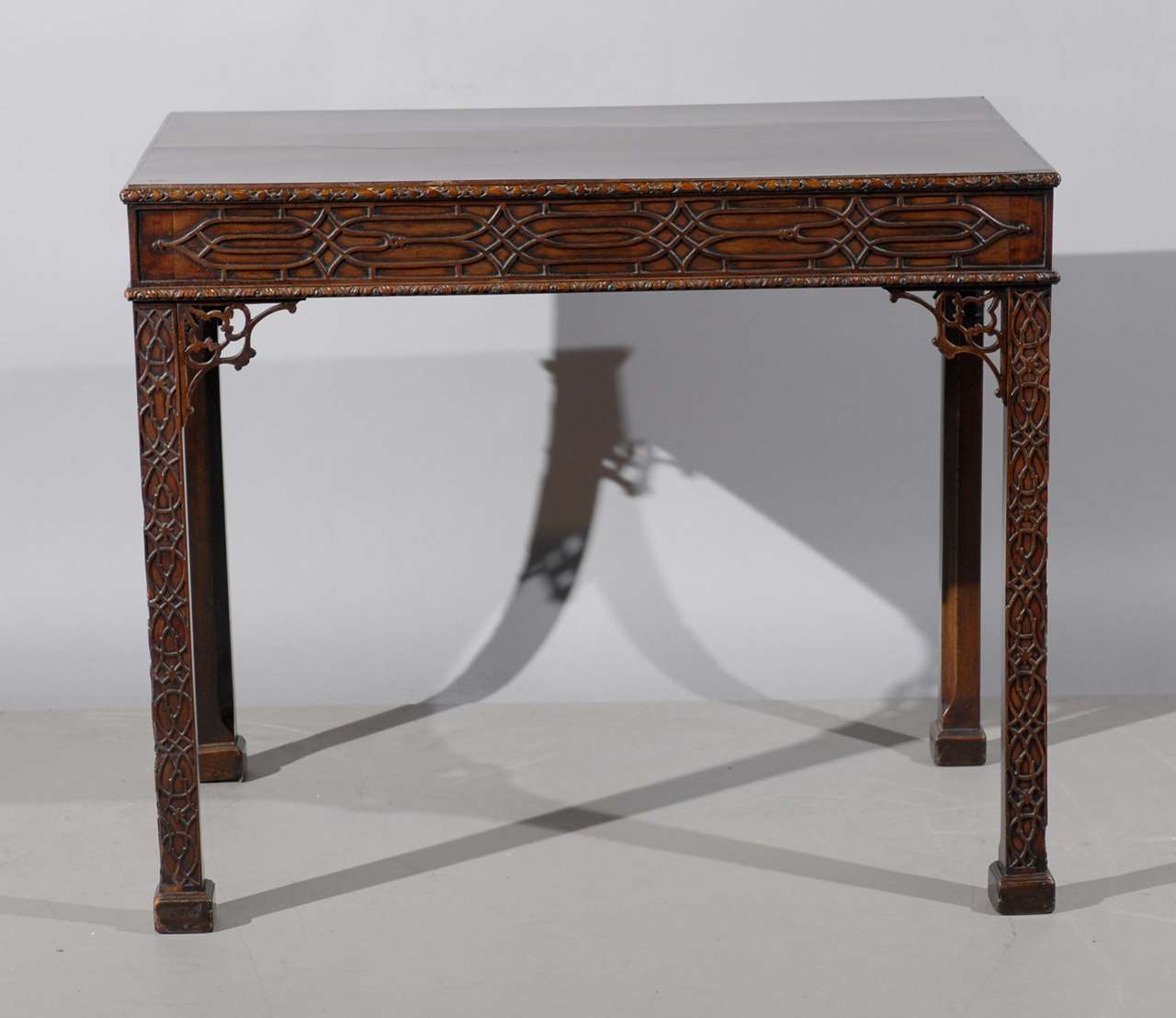 19th Century English Chinese Chippendale Style Tea Table 7