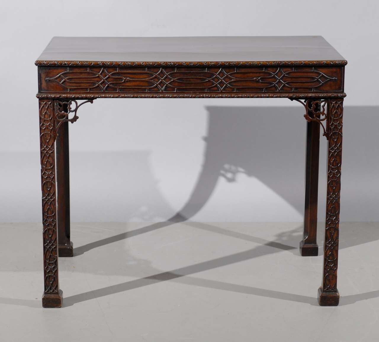 19th Century English Chinese Chippendale Style Tea Table 2