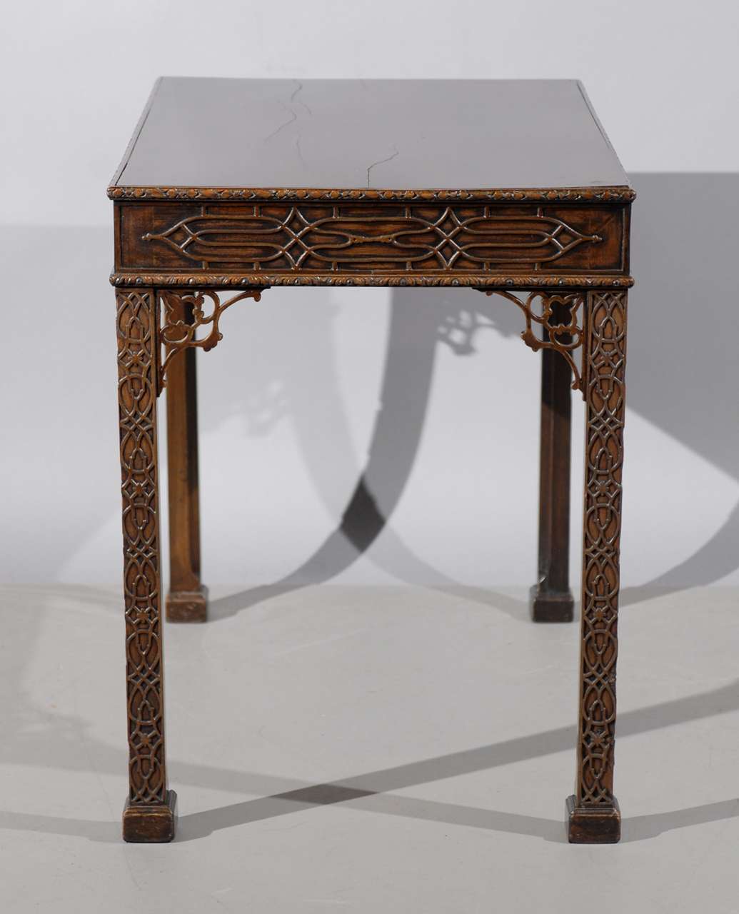 19th Century English Chinese Chippendale Style Tea Table 3