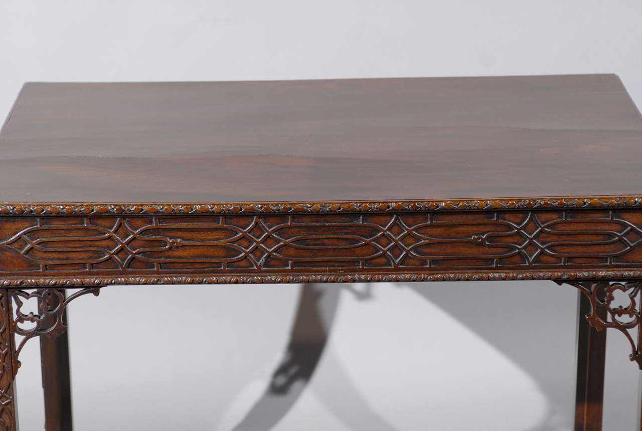 19th Century English Chinese Chippendale Style Tea Table 5