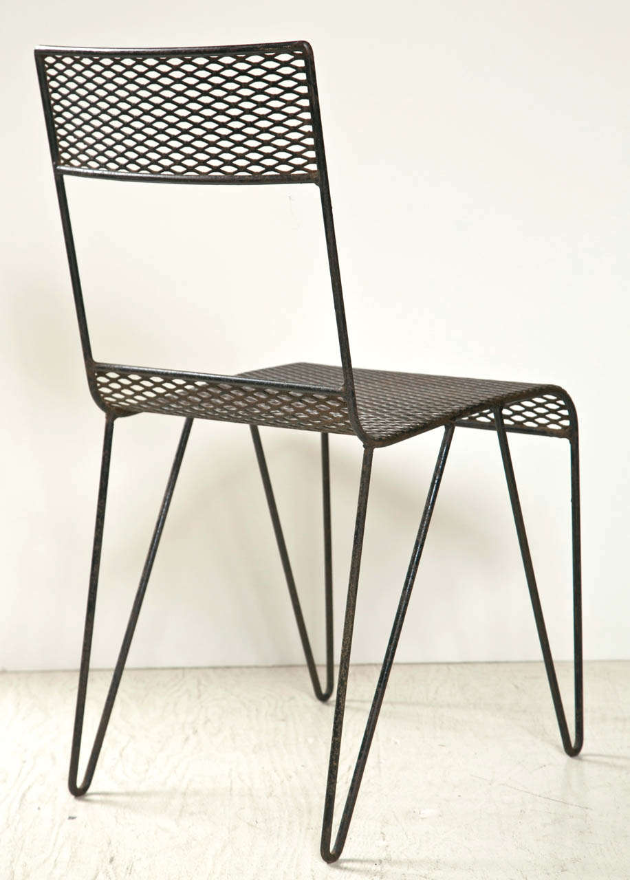 Set of Eight French Mesh Metal Chairs Early 1900's (reduced from $3, 200) 3