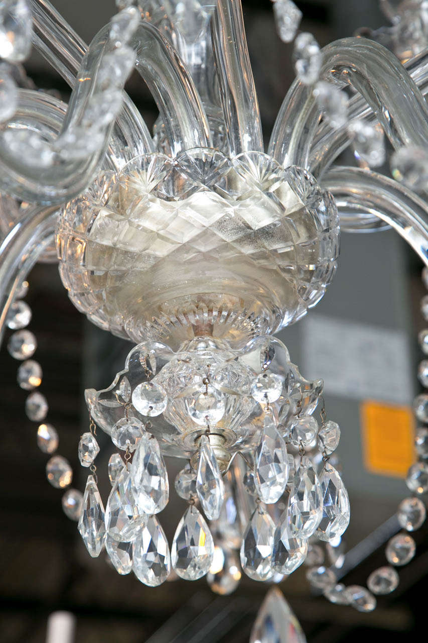 18th c. Anglo Irish Crystal Chandelier In Excellent Condition In Stamford, CT