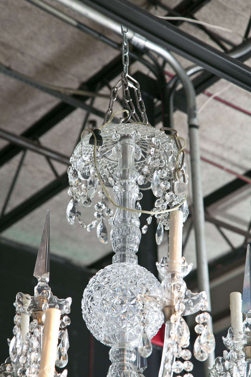 18th c. Anglo Irish Crystal Chandelier 4