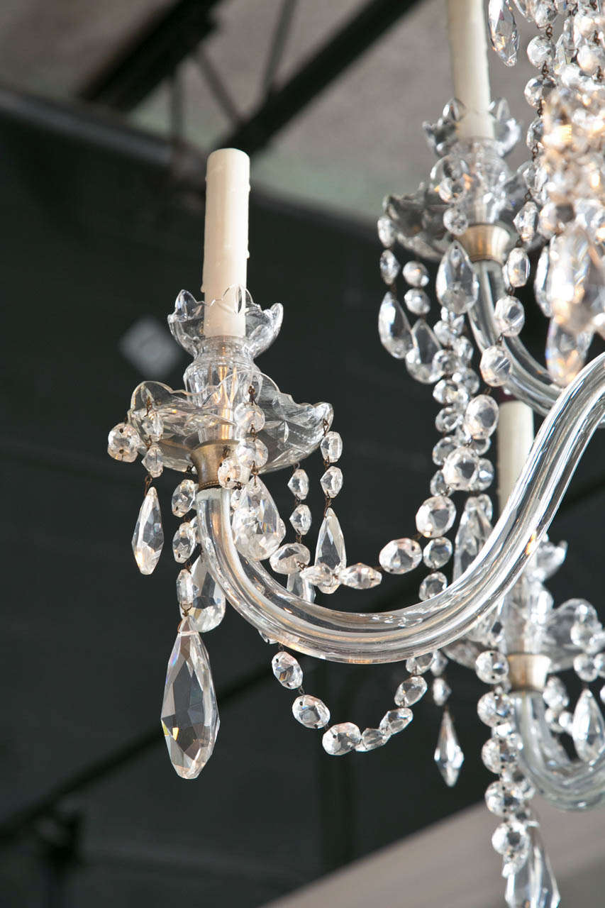 18th c. Anglo Irish Crystal Chandelier 5