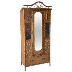 19th c. English Bamboo Armoire