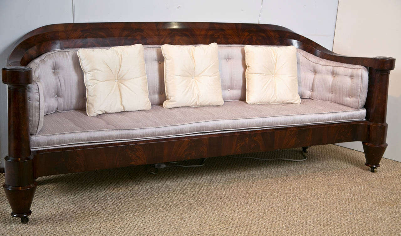 Classical period mahogany sofa, circa 1830.