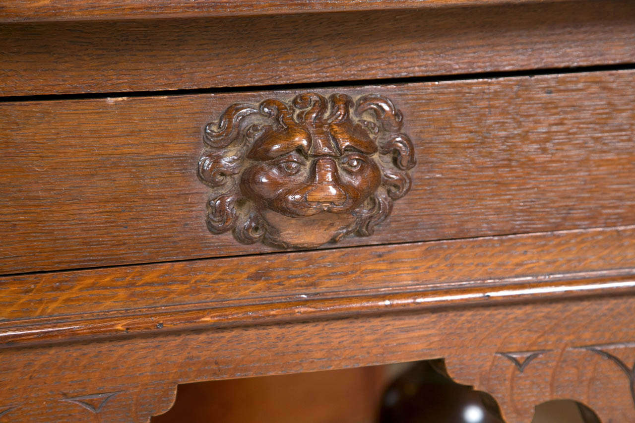 18th Century 18th c. Oak Jacobean Hall Table w/ single Drawer