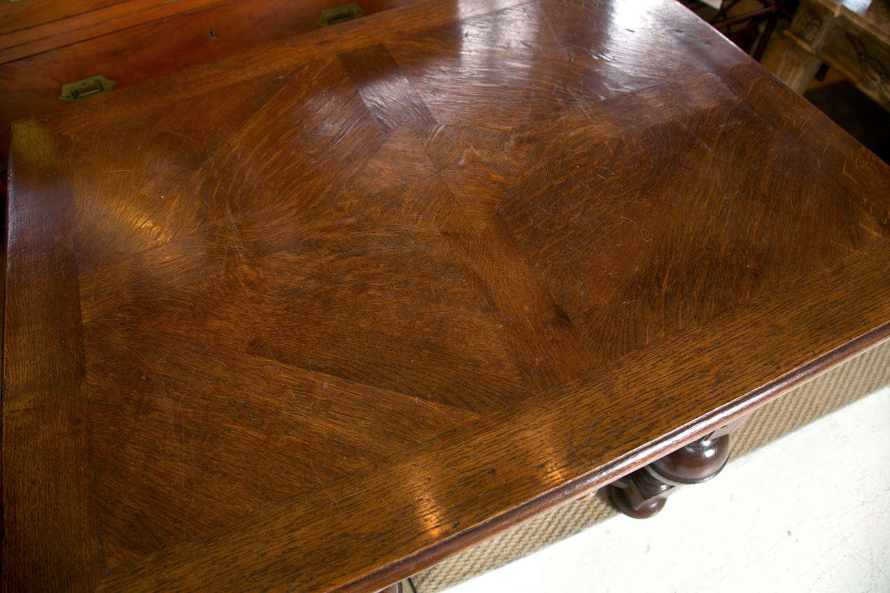 18th c. Oak Jacobean Hall Table w/ single Drawer 3