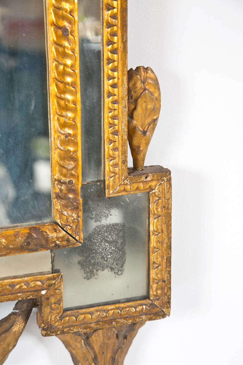 18th Century and Earlier 18th Century Pair of Italian Gessco Gilt Mirrors