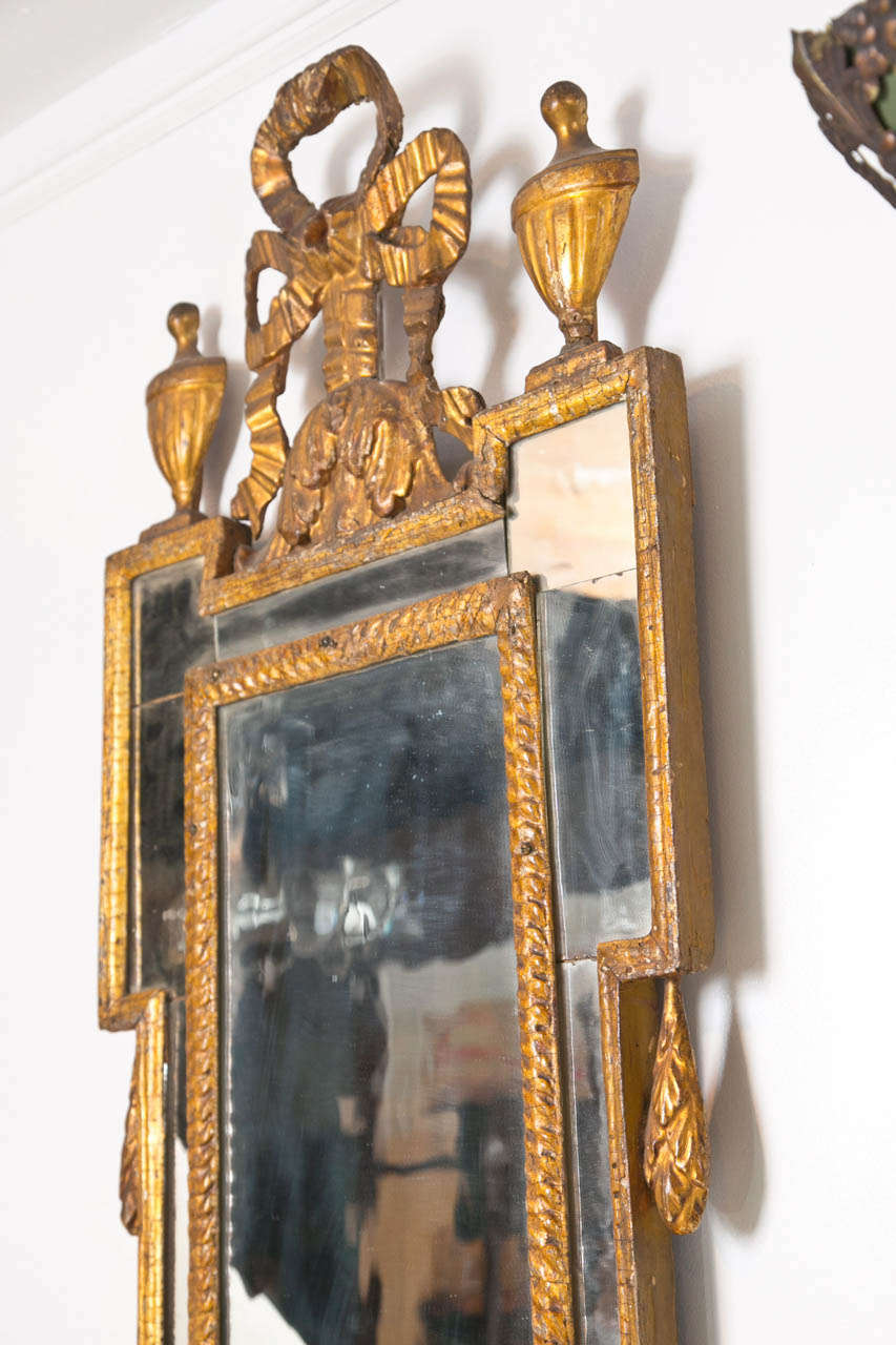 18th Century Pair of Italian Gessco Gilt Mirrors 1