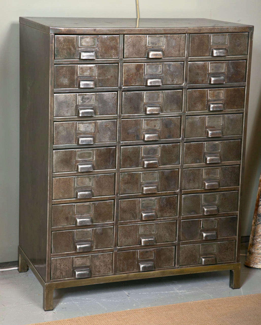 20th Century 27 Industrial Drawer Metal Cabinet