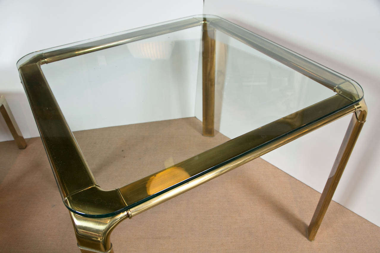 Square Brass Side Table 2