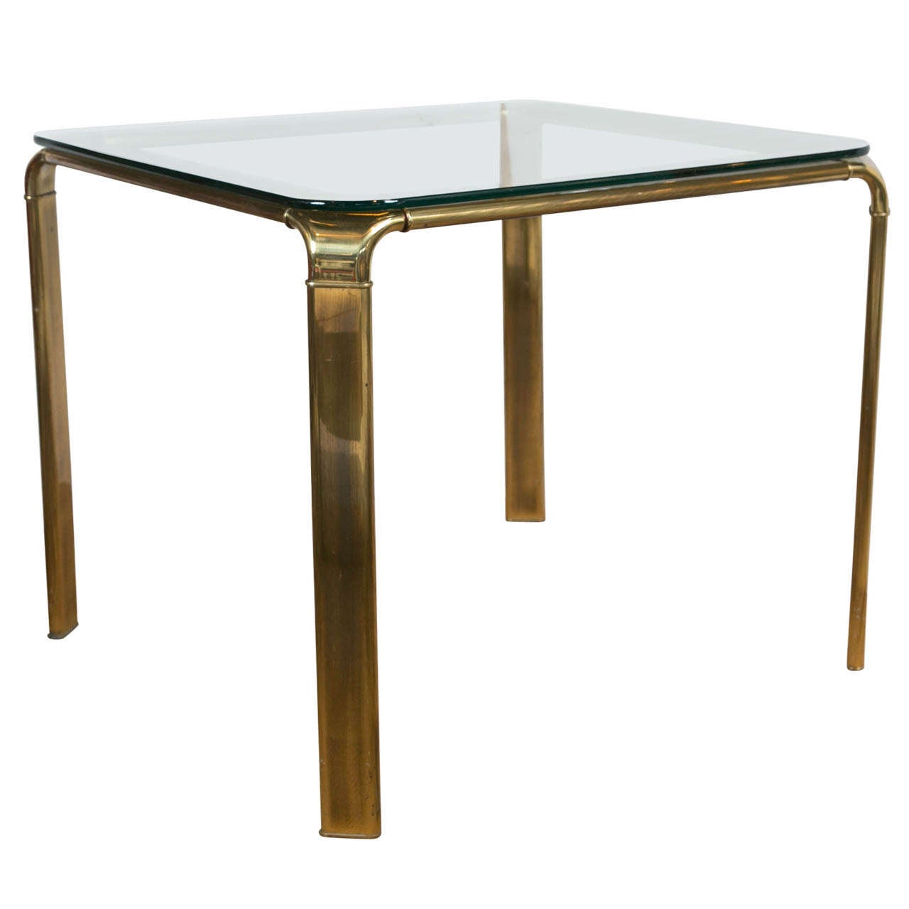 Square Brass Side Table
