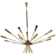 1950's Brass Chandelier