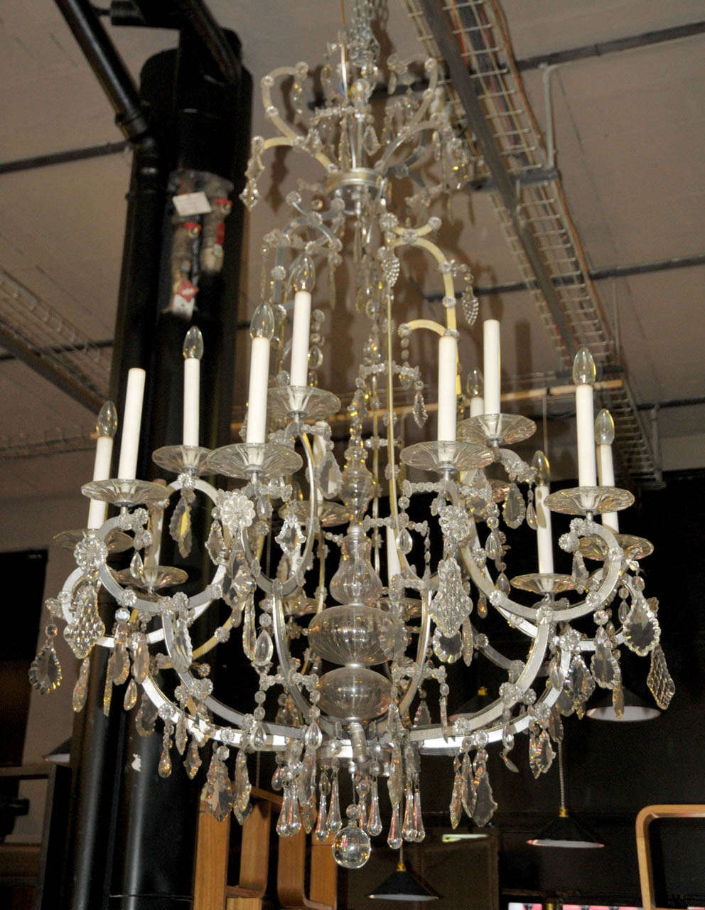 Mid-20th Century Pair of 1960's Chandeliers For Sale