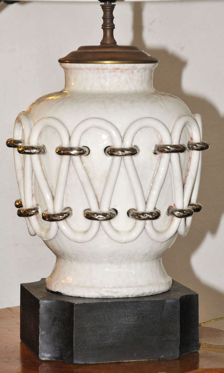 Mid-20th Century 1950's Ceramic Table Lamp For Sale