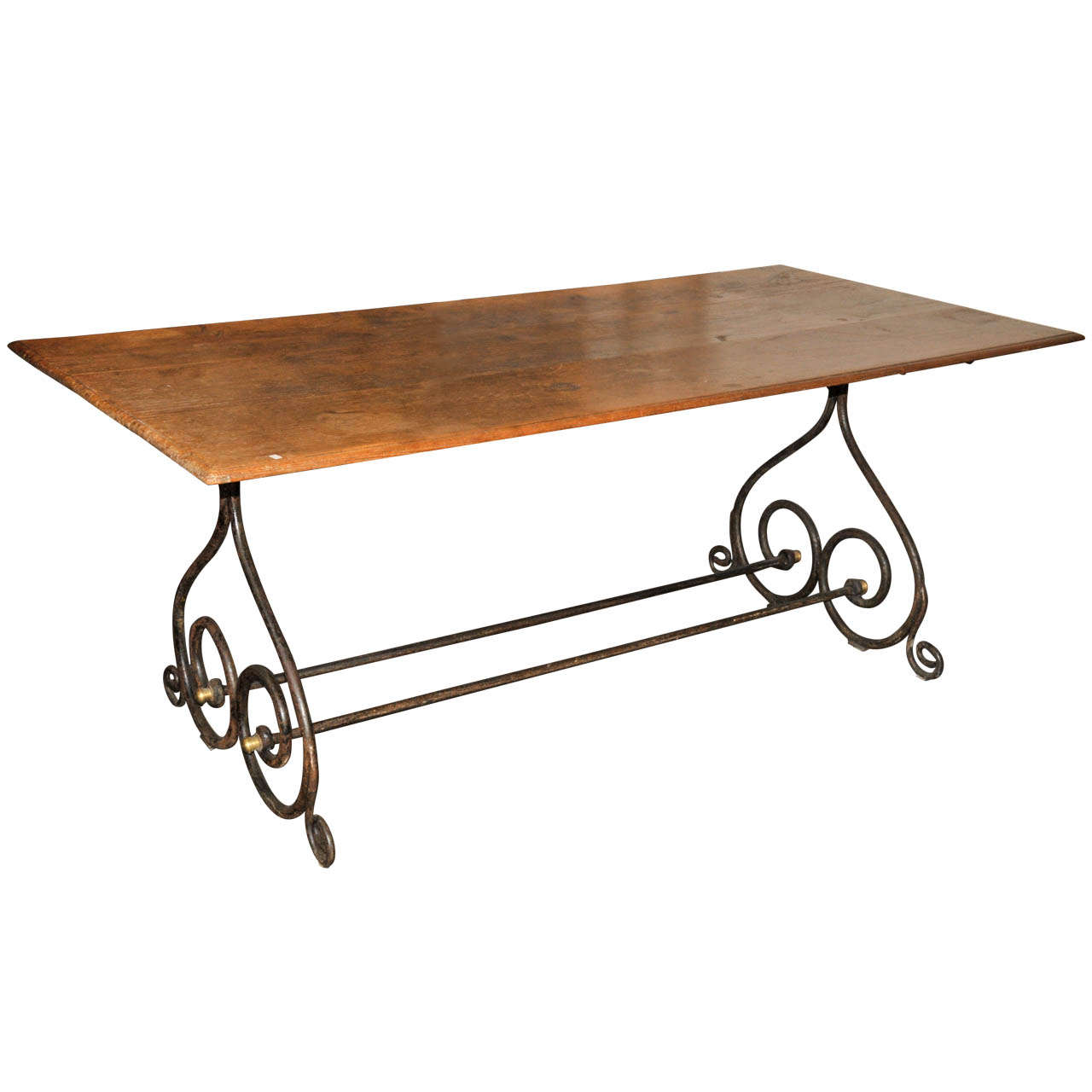 1940's Wrought Iron Coffee Table For Sale