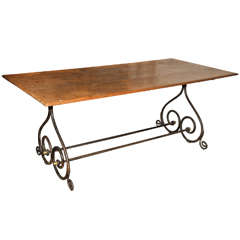 1940's Wrought Iron Coffee Table