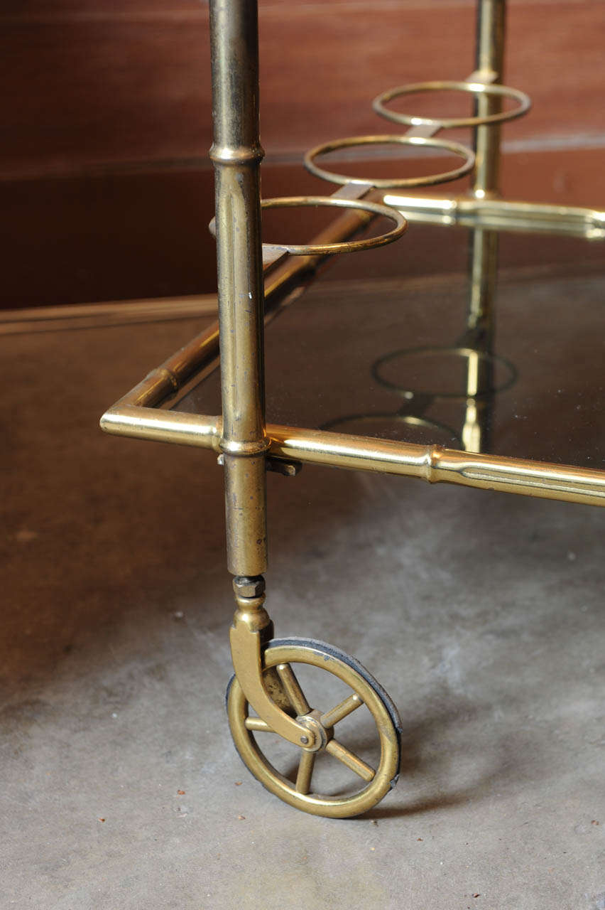 Mid-Century Modern Tea or Drinks Trolley Bar Cart Attributed to Jacques Adnet