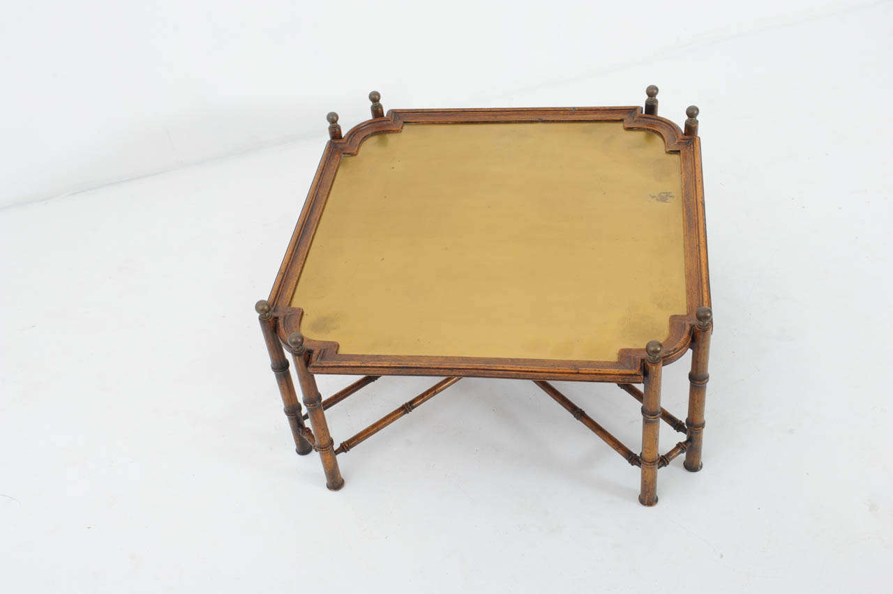 Wood Hollywood Regency Style Coffee Table Made in Spain, Marked For Sale