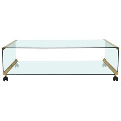 Italian brass Coffee Table "George" by Pierangelo Galotti for Galotti & Radice