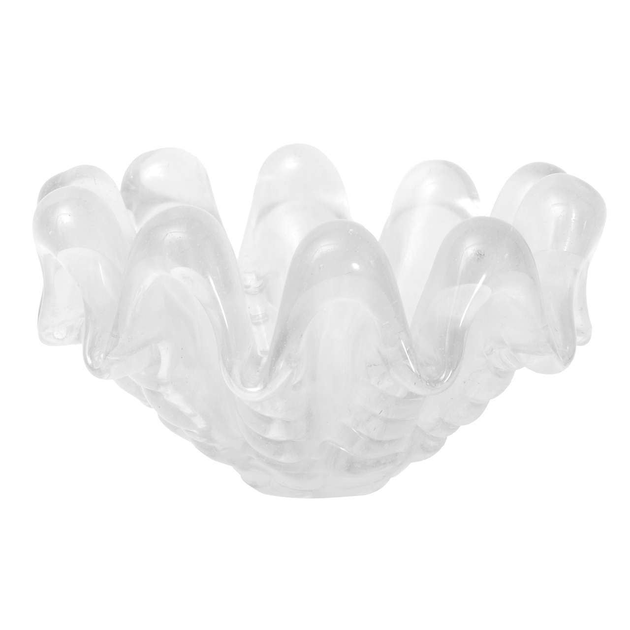 Barovier & Toso Clam-Shaped Murano Center Bowl