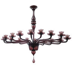 Chandelier in Murano glass produced by Pauly & C