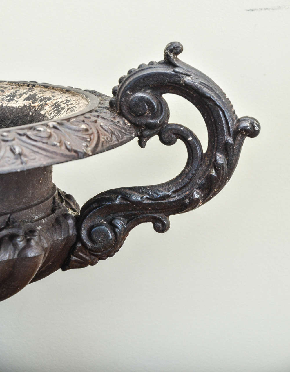 English Polished Cast Iron Neoclassical Urn 2