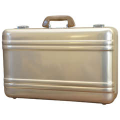 Halliburton 1970s Gold Toned Aluminum Suitcase
