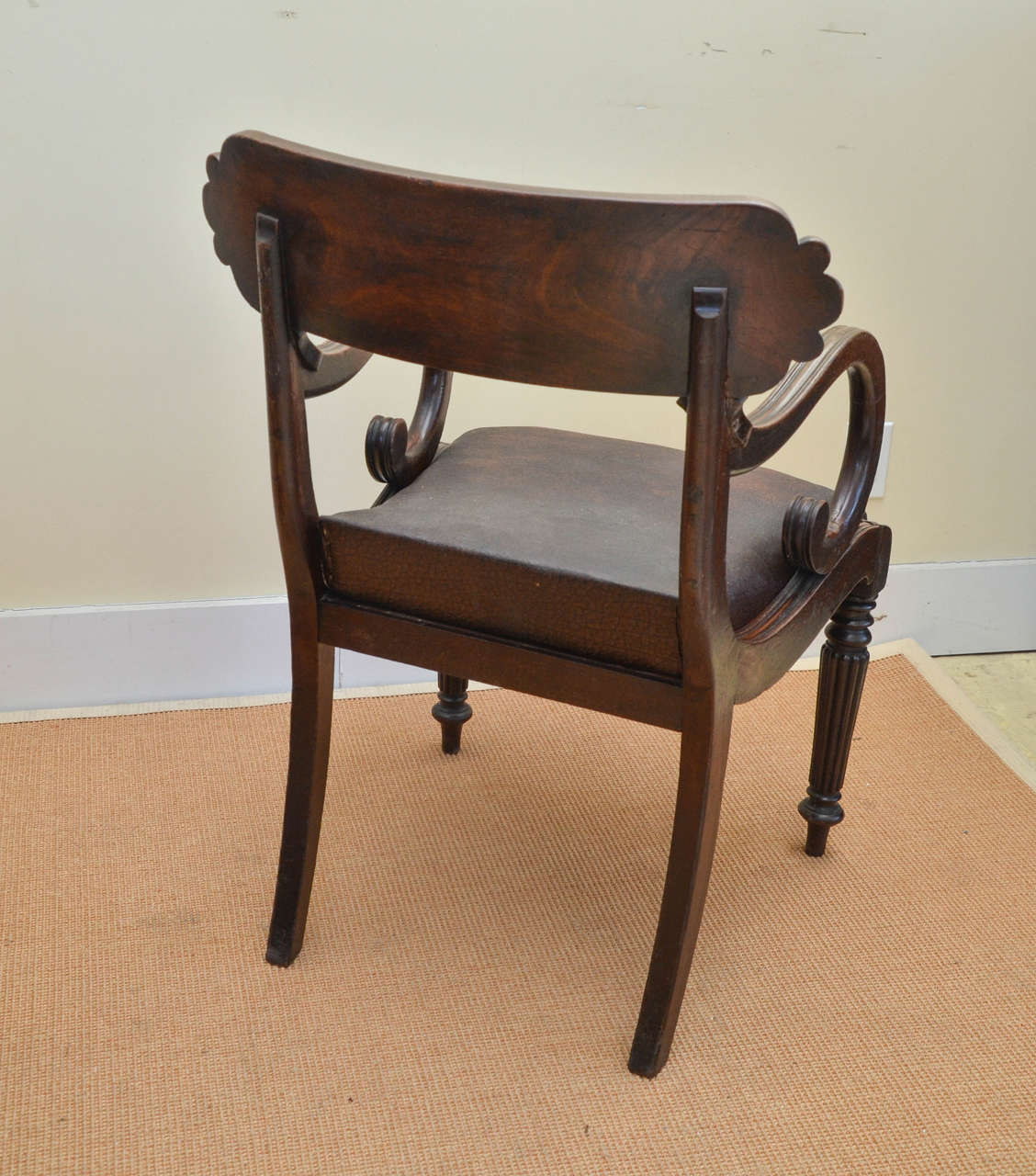 Set of Nine English Mahogany Late Regency Dining Chairs For Sale 1