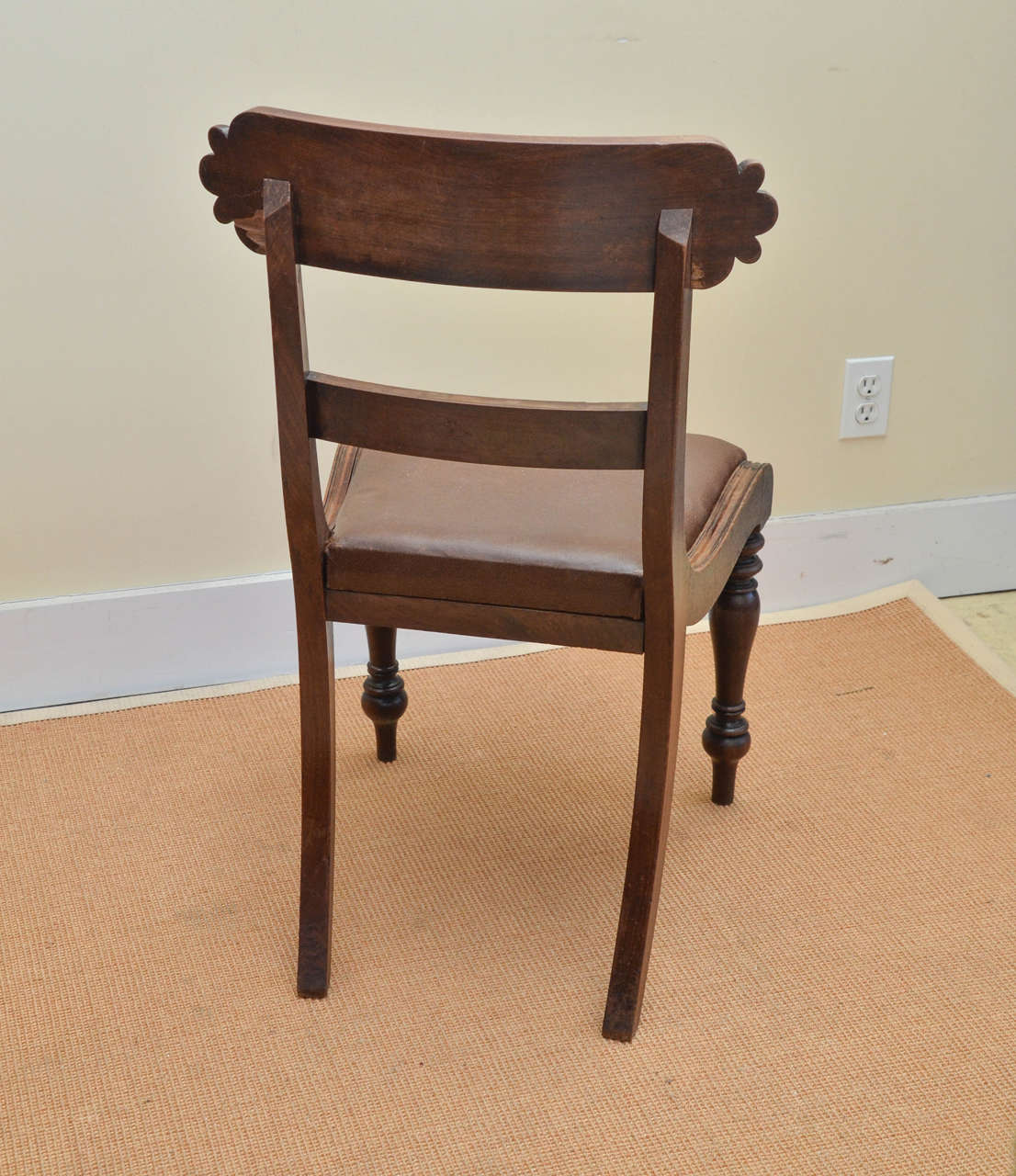 Set of Nine English Mahogany Late Regency Dining Chairs For Sale 3
