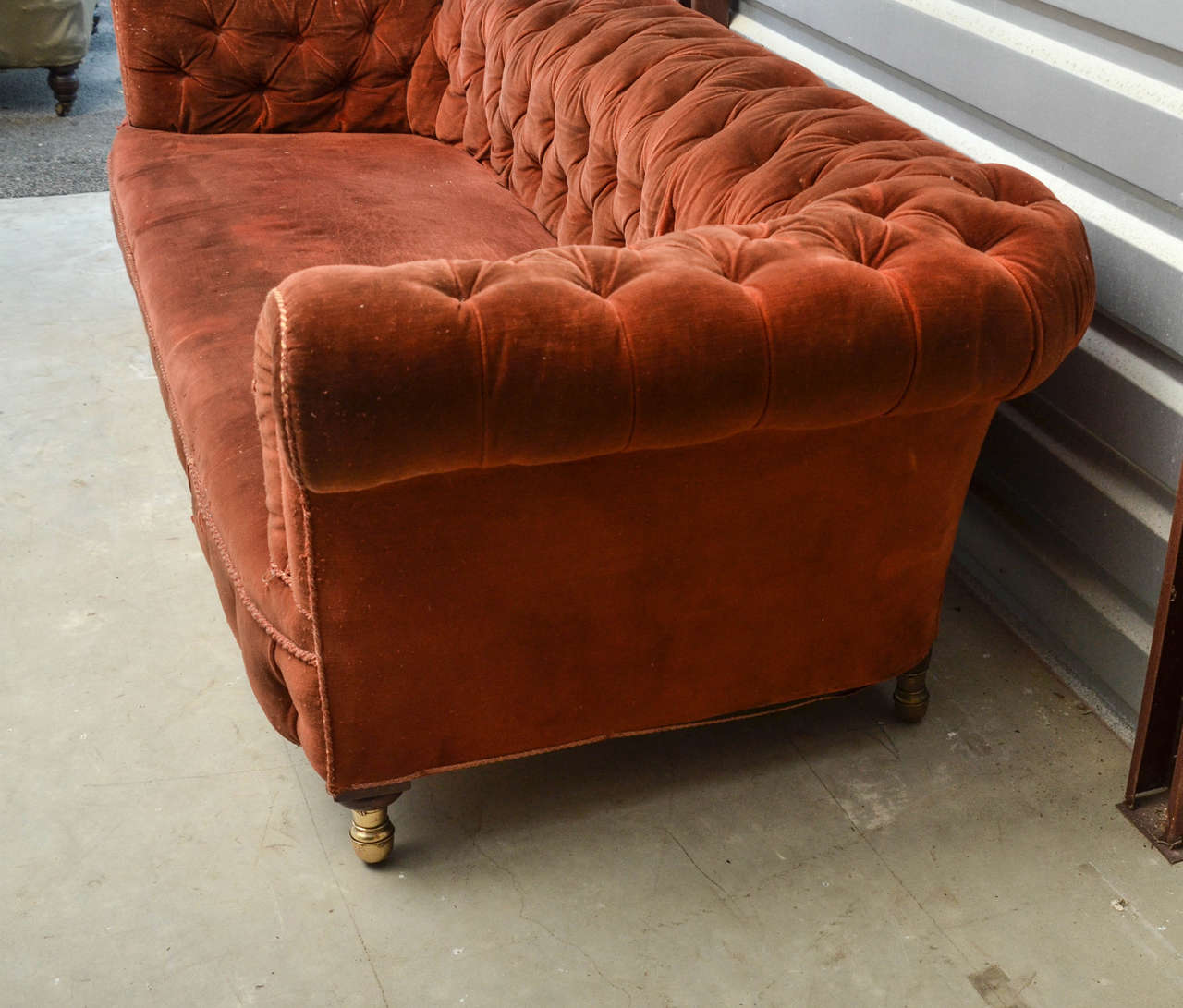 Cast English Edwardian Chesterfield Sofa