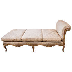 19th Century LXV Giltwood Chaise