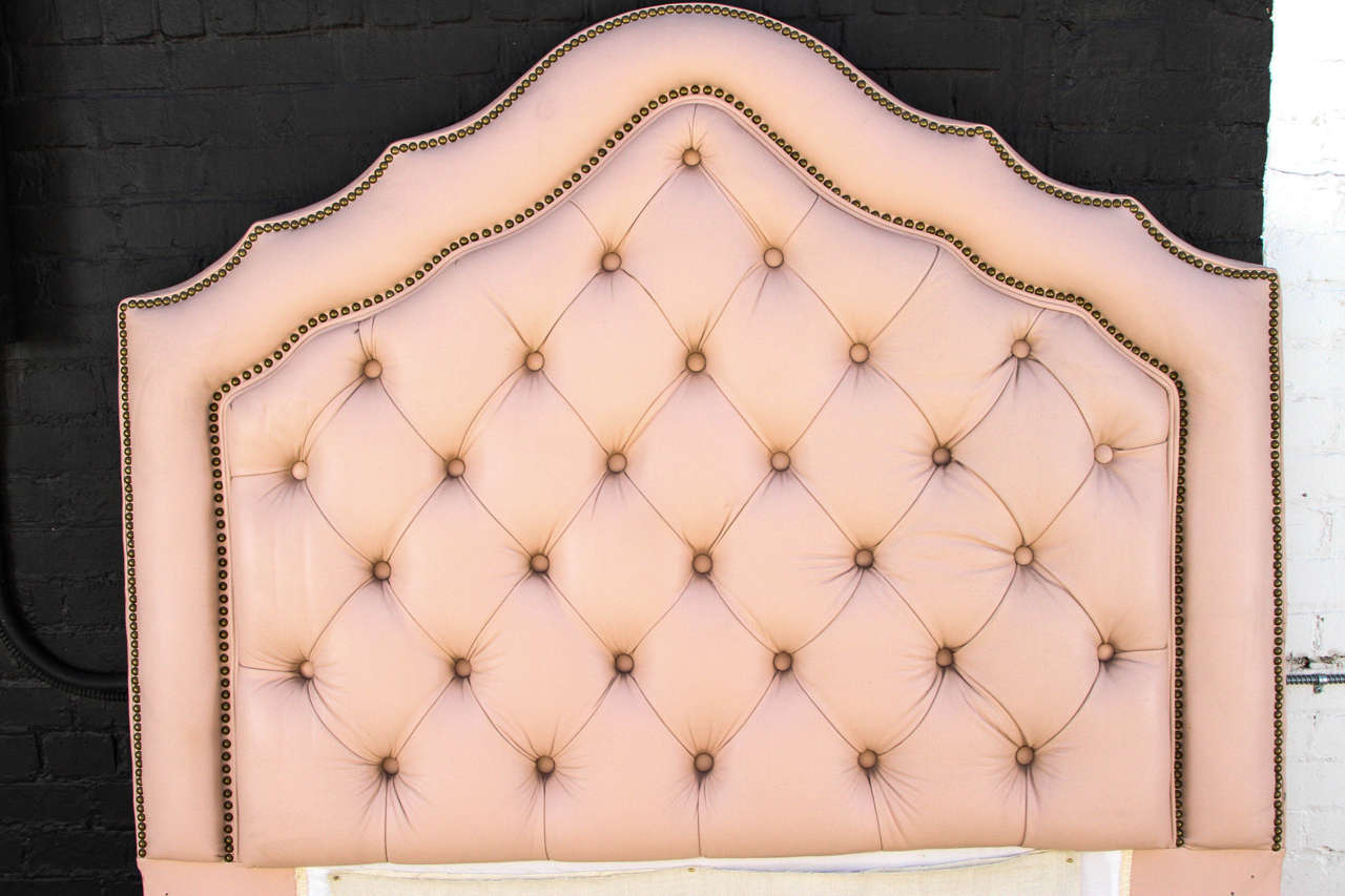 Pink Tufted Headboard For Sale 1