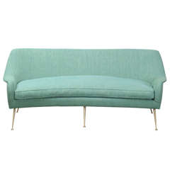 1950s Italian Curved Sofa