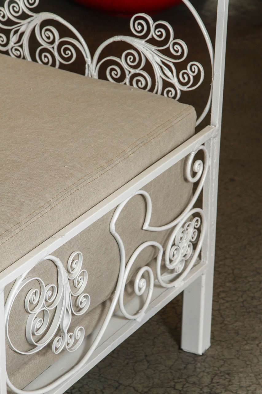 white iron daybed