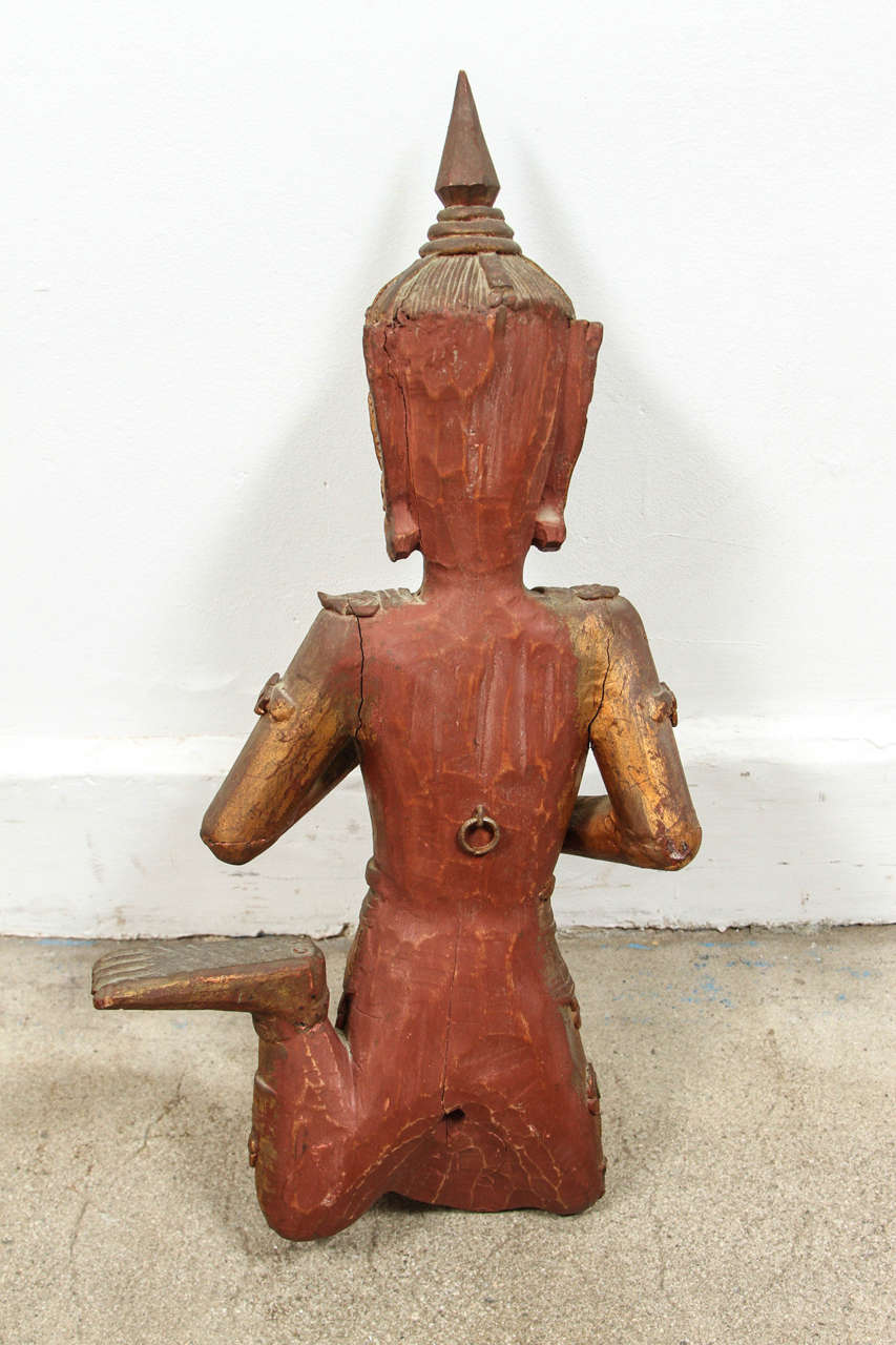 Pair of Asian Thai Figures of Siamese Musicians For Sale 2