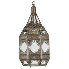 Vintage Moorish Moroccan Clear Glass Lantern
