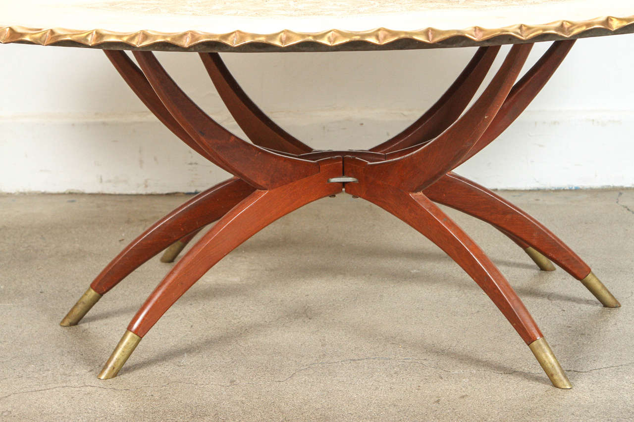 moroccan brass coffee table