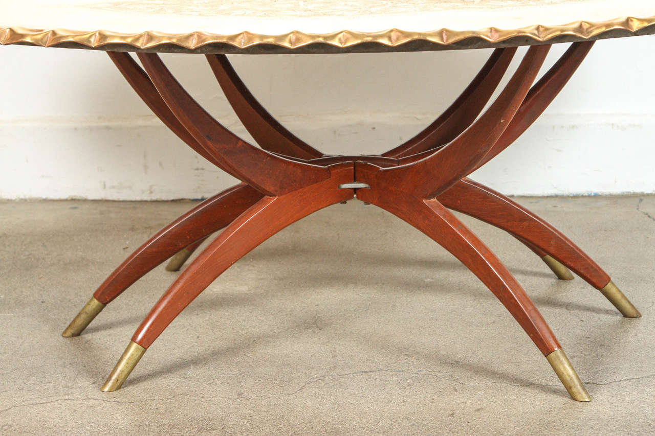 Moroccan Oval Brass Tray Coffee Table at 1stDibs moroccan brass