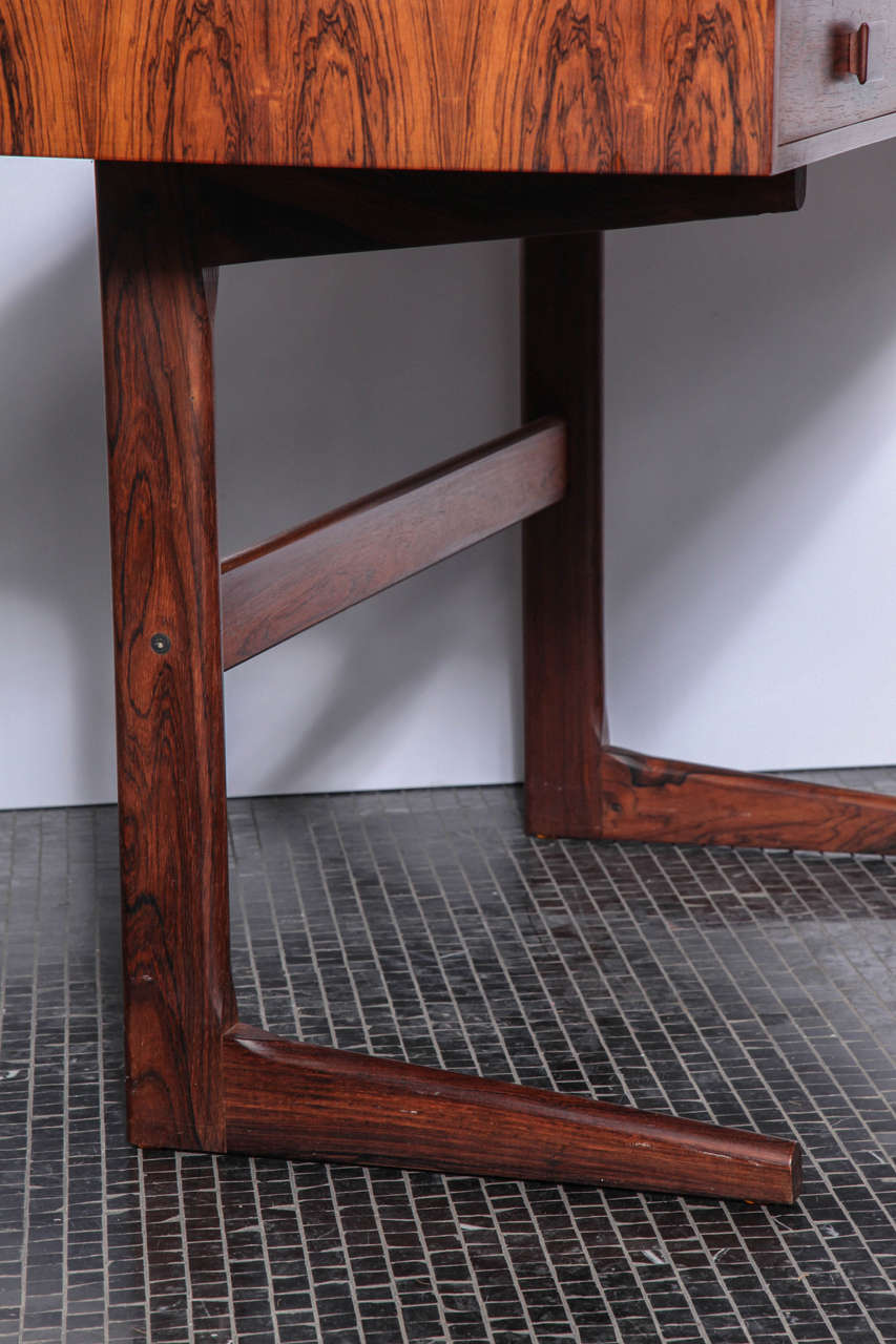 Small Scaled Rosewood Desk with Three Pencil Drawers by Georg Petersens 1