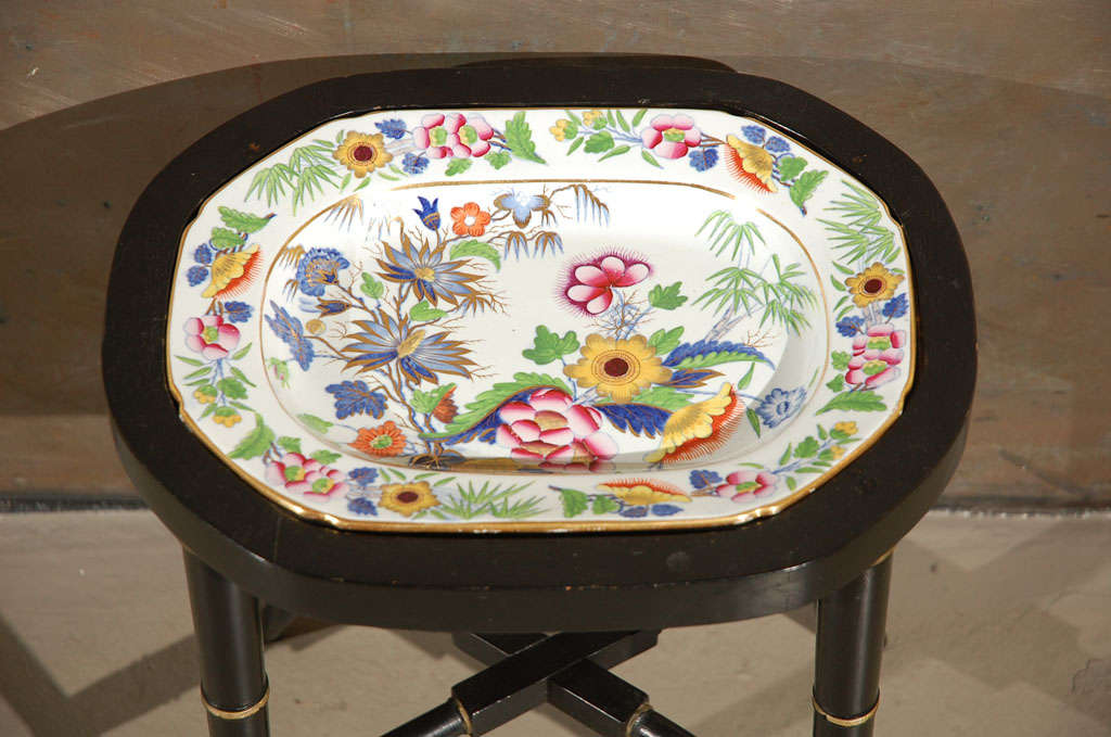 19th Century An Ironstone China Platter, Mounted as a Table
