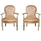 A Pair of 18th Century Adam-Style Painted Chairs, c. 1780