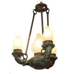 French Empire Bronze Grand Tour Chandelier 12