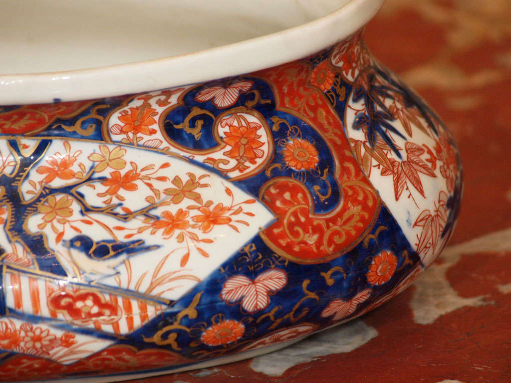 Oval Glass Centerpiece : Oval imari centerpiece bowl at stdibs