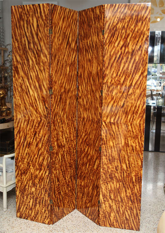 Faux Tortoiseshell Double-Sided Screen/ Room Divider 2